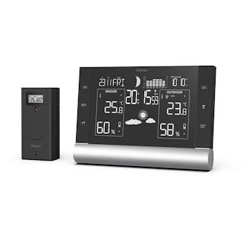 Väderstation Hama Black Line Plus Trådlös Termometer med WiFi & Frostlarm Svart