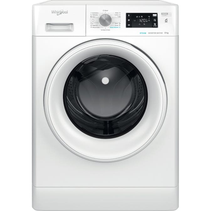 Frontmatad Tvättmaskin Whirlpool FFB 8458 WV EU 8kg Invertermotor FreshCare+