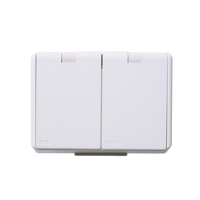 Vägguttag Elko 2-Vägs IP44 Med Lock RS Renvit