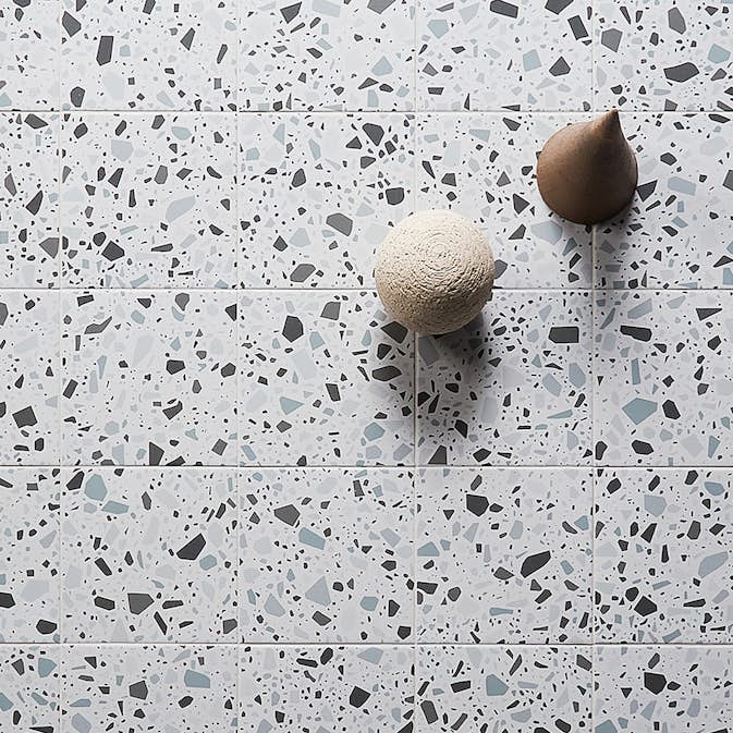 Klinker Höganäs Kakel Confetti Bianco Grigio 20x20 cm
