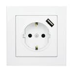 Vägguttag Malmbergs Optima 1-v + Usb