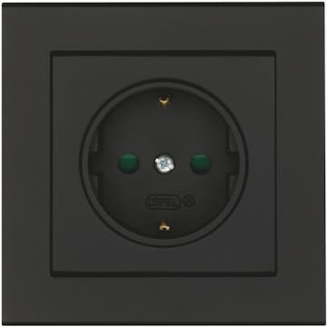 Vägguttag Malmbergs Optima 1-V Mj med Skruvanslutning