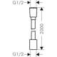 Textilduschslang Hansgrohe Designflex 200 cm