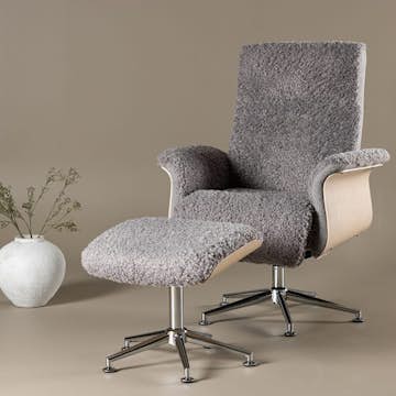 Loungefåtölj Venture Home Hagön med Fotpall