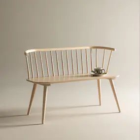 Kökssoffa Venture Home Bobby Vittvättad Träsoffa Inomhus 120 cm