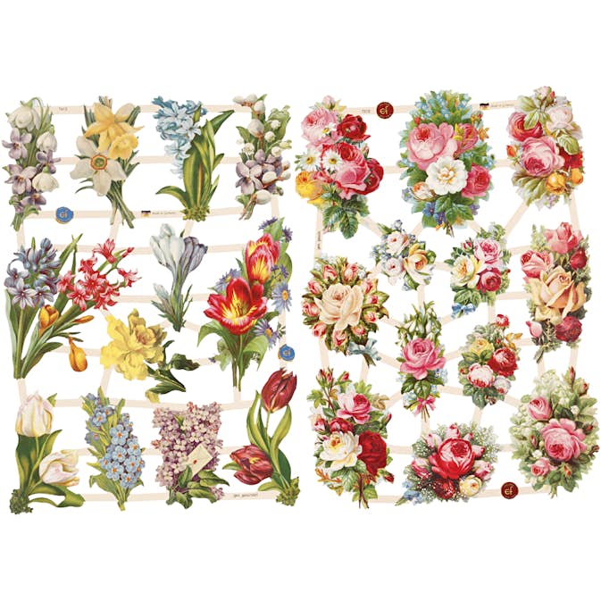 Bokmärken Creativ Company Vårblommor 165x235 cm 2 Ark/1 Förp