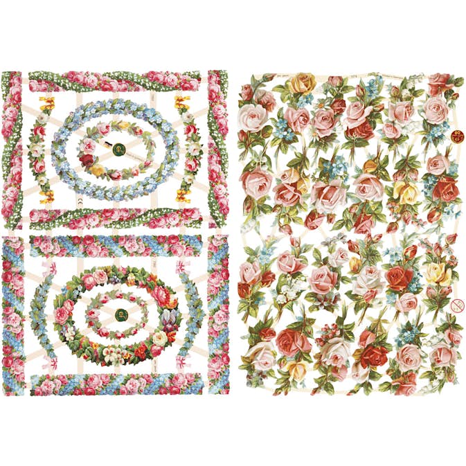 Bokmärken Creativ Company Småblommor 165x235 cm 2 Ark/1 Förp