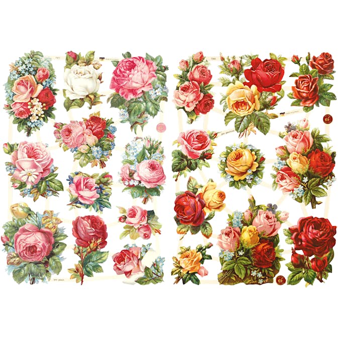 Bokmärken Creativ Company Rosor Mixade 165x235 cm 2 Ark/1 Förp