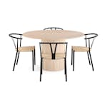 Matgrupp In Living Kopparbo Ø130 cm med 4 st Elysia stolar