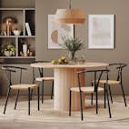 Matgrupp In Living Kopparbo Ø130 cm med 4 st Elysia stolar