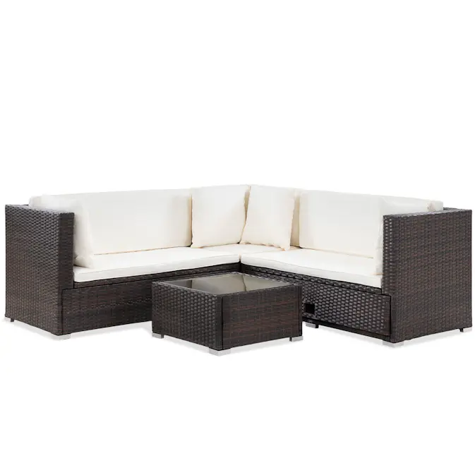 Loungegrupp Lyfco Vrångö för Balkong med Förvaring Brun