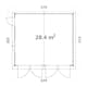 Garage Palmako Roger 28,4 m2 med Slagport