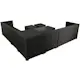 Loungegrupp Lyfco Djursvik 234 Utemöbler i Svart Konstrotting med Inbyggd Förvaring