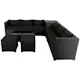 Loungegrupp Lyfco Djursvik 234 Utemöbler i Svart Konstrotting med Inbyggd Förvaring