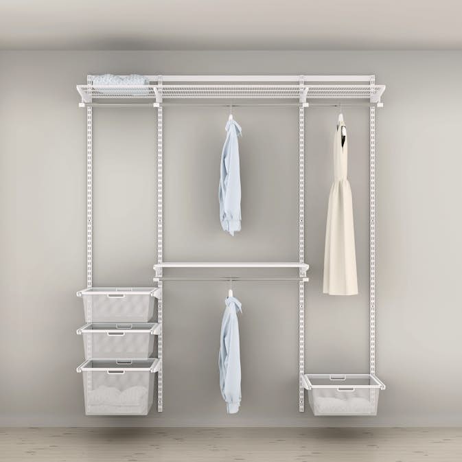 Garderobslösning Elfa Ready Solution Classic 9 Vit