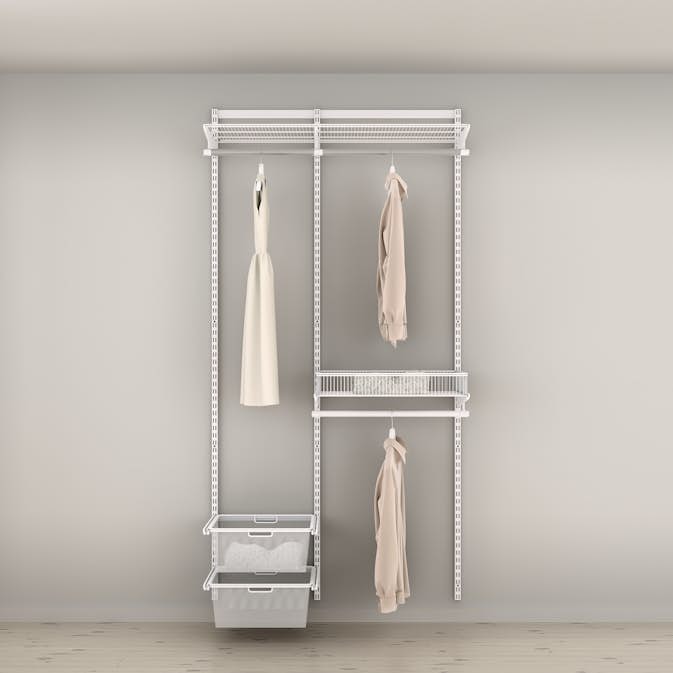 Garderobslösning Elfa Ready Solution Classic 11 Vit
