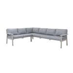 Träsoffa Ute Eden Wood Ransvik Hörnsoffa 200 x 270 cm inkl Dynor Greige
