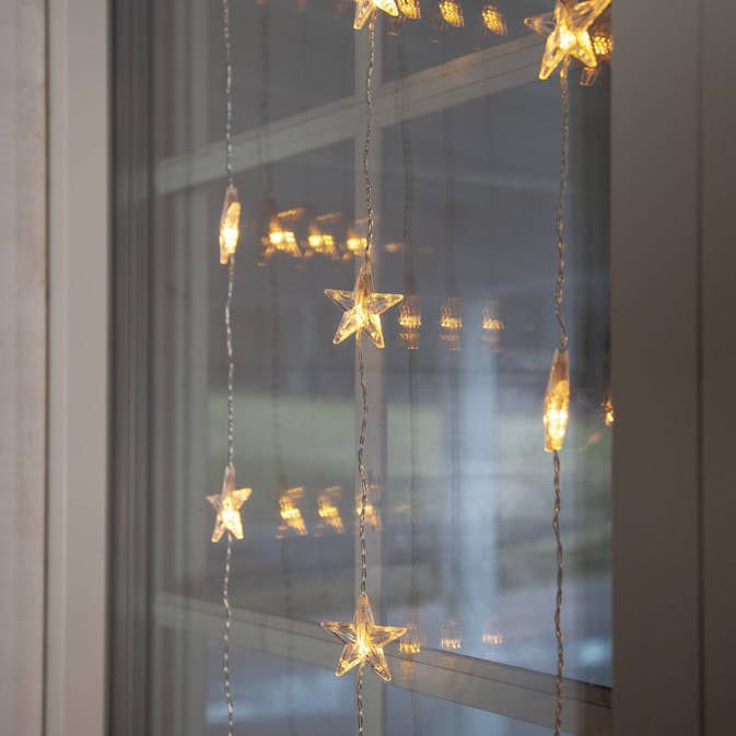 Ljusgardin Star Trading Star Curtain Hängande Gardinslinga med Stjärnor LED