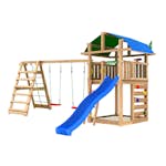 Lektorn Jungle Gym Fort 2.1 m/2 Climb Modul Med Blå Rutschkana