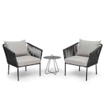 Caféset Hillerstorp Sandholma med 2 st Lersund Trädgårdsfåtöljer