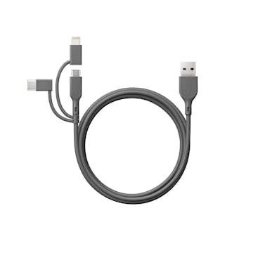 Mobilladdare GP Batteries USB-A Till USB-C 3-I-1 Micro-USB + Lightning CY1N 1m