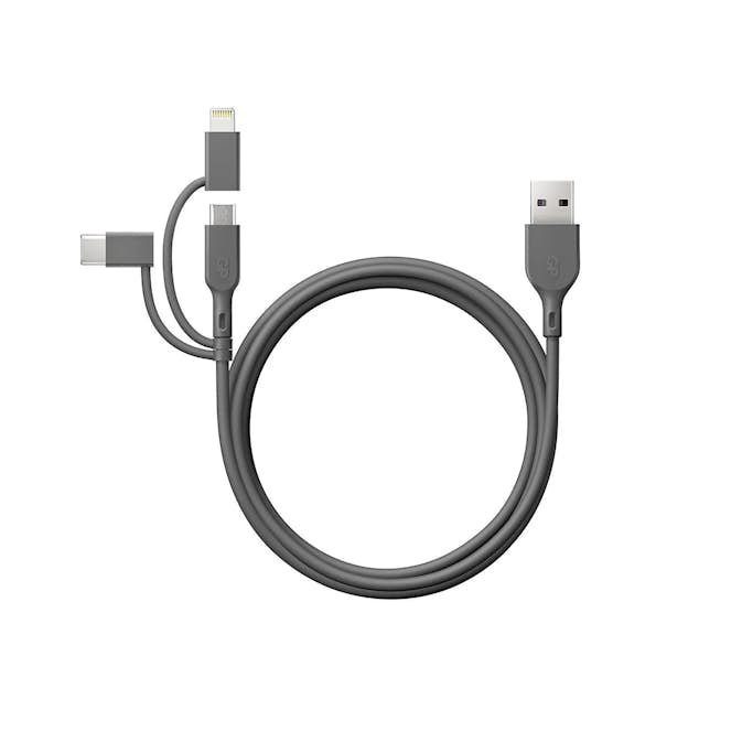 Mobilladdare GP Batteries USB-A Till USB-C 3-I-1 Micro-USB + Lightning CY1N 1m