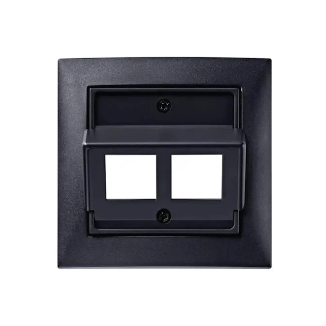 Centrumbricka Hager Inklusive Täck- & Stödram för 2x Actassi-uttag vinklat 30 grader S.1