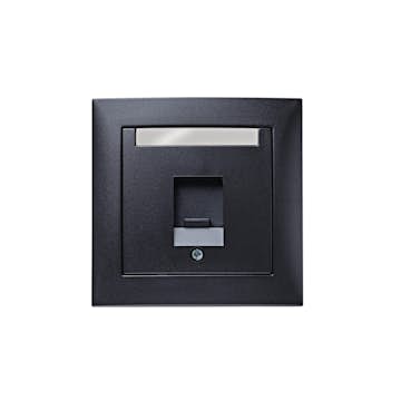 Centrumbricka Hager med Ram för 1x Keystone-uttag Rak Utan Klor S.1