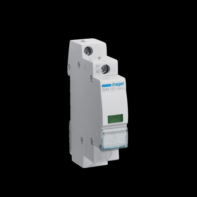 Signallampa Hager 230 V AC i Modulutförande Grön