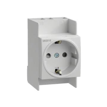 Vägguttag Hager Jordat 1-vägs 230 V 10/16 A för Normcentraler