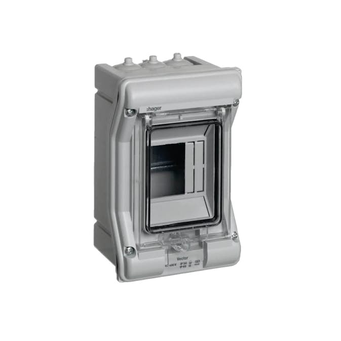 Plastkapsling Hager Vector Utanpåliggande för Inomhusmontering IP65
