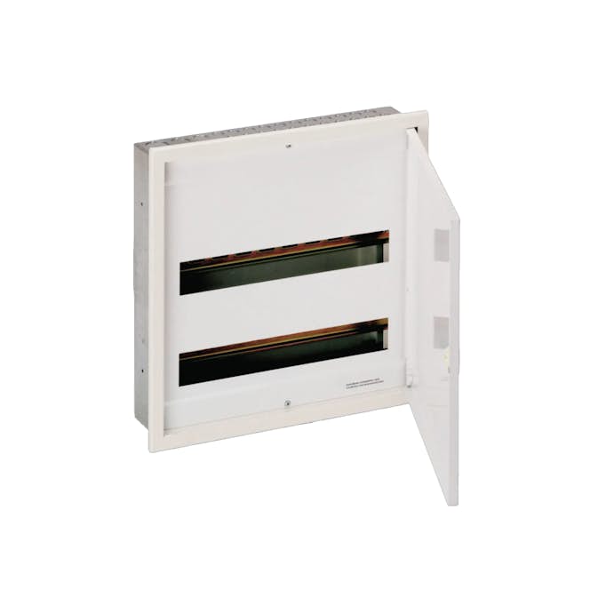 Plåtkapsling Hager Delta med Dörr för Infällnad i Tunnvägg