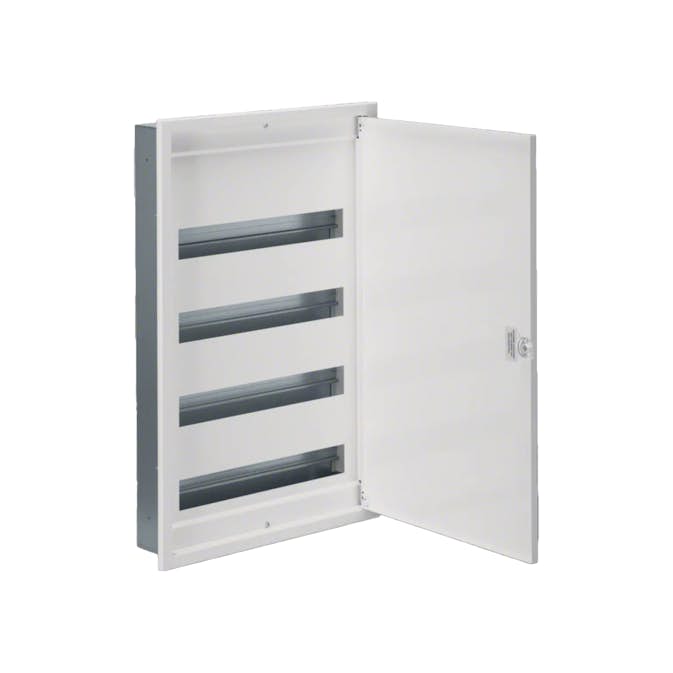 Plåtkapsling Hager Delta med Dörr för Infällnad i Tunnvägg