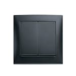 Strömställare Hager Dubbeltrapp Komplett med Ram Insats med Klor Snabbanslutning S.1