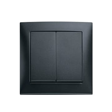 Strömställare Hager Dubbeltrapp Komplett med Ram Insats med Klor Snabbanslutning S.1