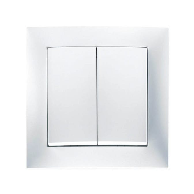 Tryckknapp Hager Komplett med Ram Kron 10 A Återfjädrande med Klor Snabbanslutning S.1