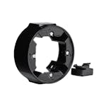 Förhöjningsram Hager 1-vägs med Kabel- & Kanalingång Serie 1930 Blank Svart RAL 8022