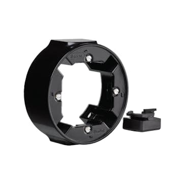 Förhöjningsram Hager 1-vägs med Kabel- & Kanalingång Serie 1930 Blank Svart RAL 8022