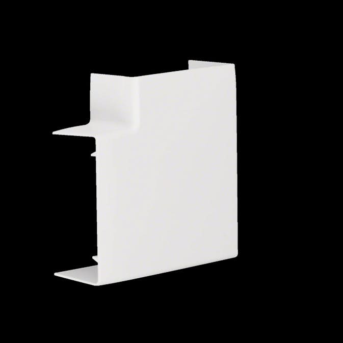L-Vinkel till Matarkanal Hager Flexibel LF/LFH 40 x 90 mm Halogenfri Vit RAL 9016