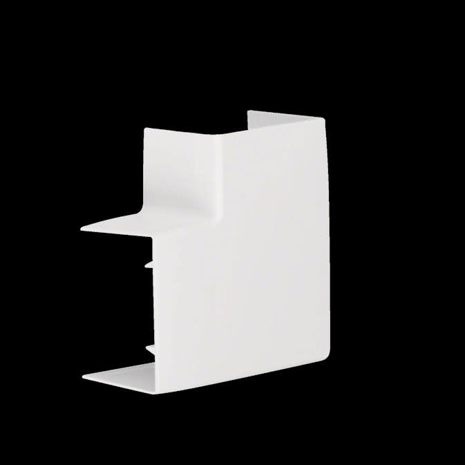 L-Vinkel till Matarkanal Hager Flexibel LF/LFH 40 x 60 mm Halogenfri Vit RAL 9016