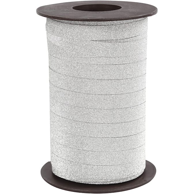 Presentsnören Creativ Company Silver 10 mm Glitter 100 m/1 Förp