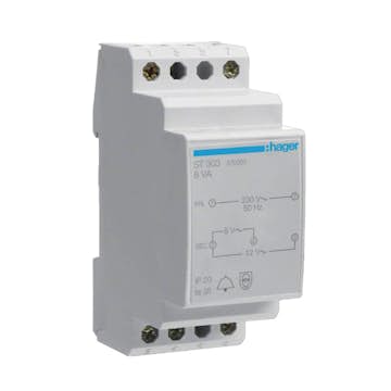 Ringledningstransformator Hager 8/12 V AC 8 VA