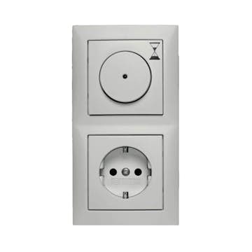 Timerkit Hager Komplett Infälld med 1-vägsuttag 1-60 min 1500 W 6 A S.1