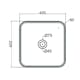 Tvättställ Lavabo Mate Slim 400x400 mm