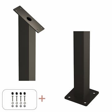 Stålstolpe PLUS Med Fot inkl. Bultar För Trappräcke