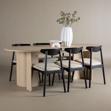 Matgrupp Venture Home Tyresö 220x100 cm med 6 Ven Stolar