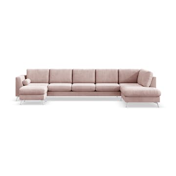 6-sitssoffa Scandinavian Choice Ocean Lyx U-formad med Schäslong 395 cm inkl Fotpall