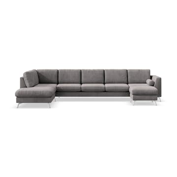 6-sitssoffa Scandinavian Choice Ocean Lyx U-formad med Schäslong 395 cm inkl Fotpall