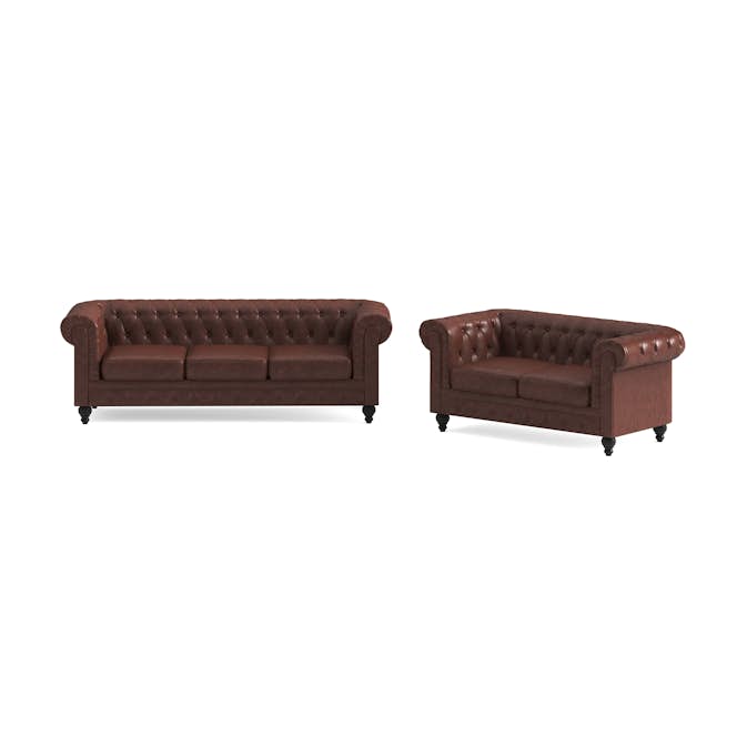 Soffgrupp Manor House Chesterfield Lyx 3-sits och 2-sits