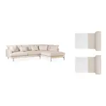 4-sitssoffa Scandi Days Menard L-formad Djup med Schäslong 293 cm inkl Nackkuddar